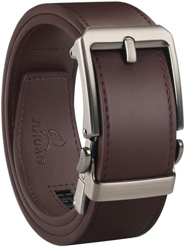 Leather Ratchet Belt, Dark Brown