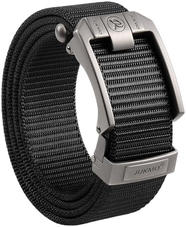 Nylon Web Ratchet Belt, Black